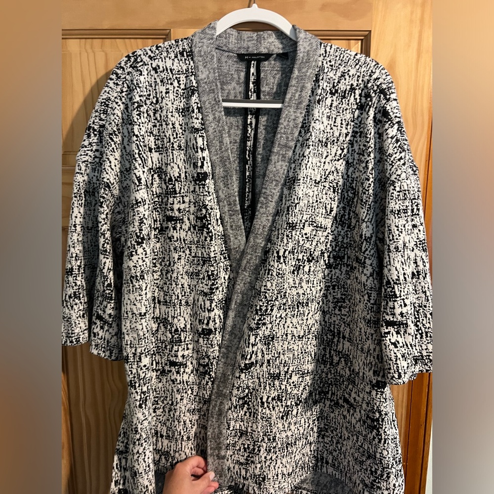 H by Halston grey cardigan sweater XL